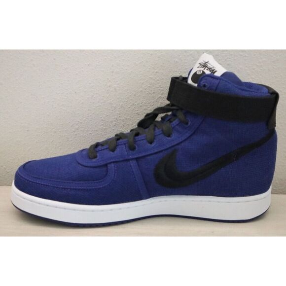 Stüssy x Nike DX5425-400 Men's Sz 8 Deep Royal Blue Vandal High Sneakers - Picture 6 of 11